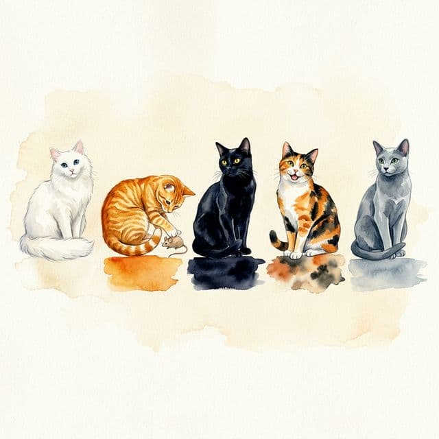 Nombres para gatos según el color de su pelaje: la guía cromática definitiva